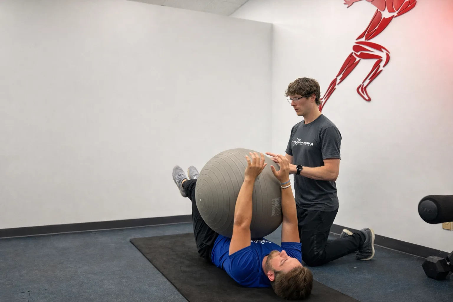 Sports rehabilitation exercises at Elite Performance Institute in Naperville Illinois