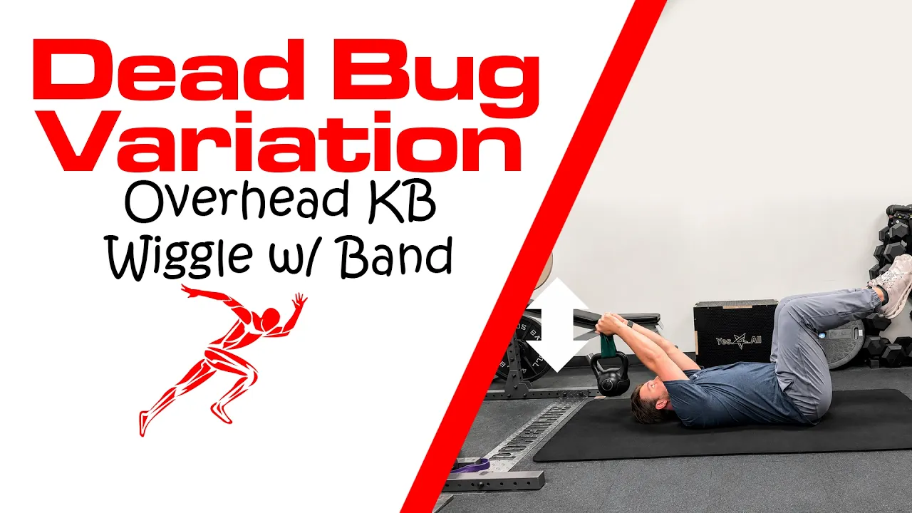 Dead Bug Overhead Kettlebell Wiggle With Band | Core Exercises | Elite ...
